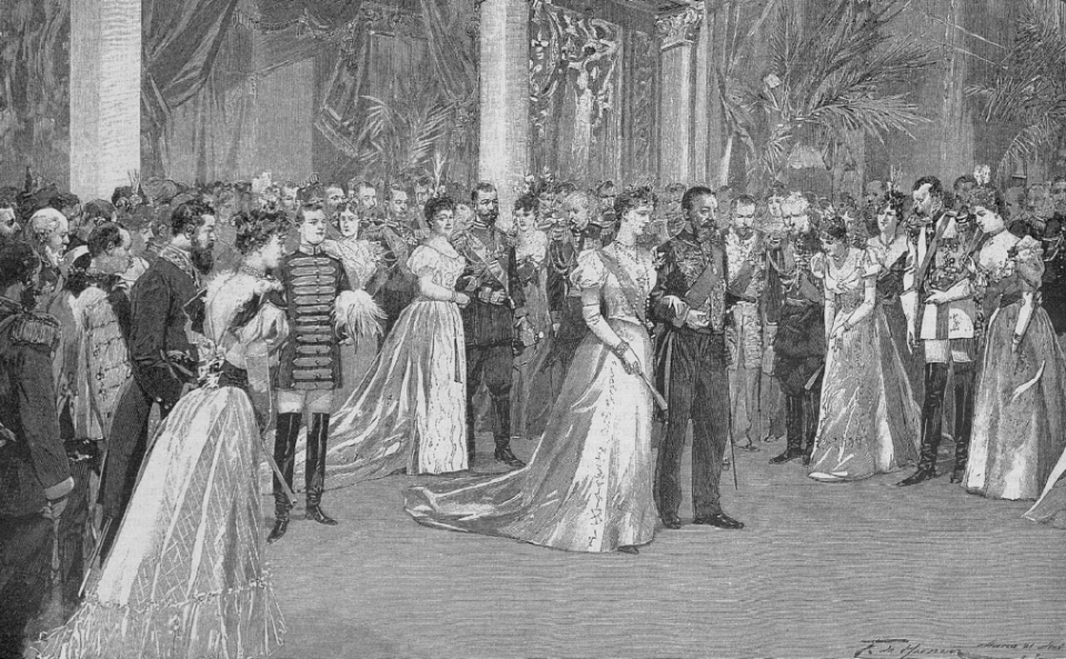 Бал 1896 года в оренбурге. Бал в французском посольстве на коронации Николая 2. Бал в честь коронации Николая 2.