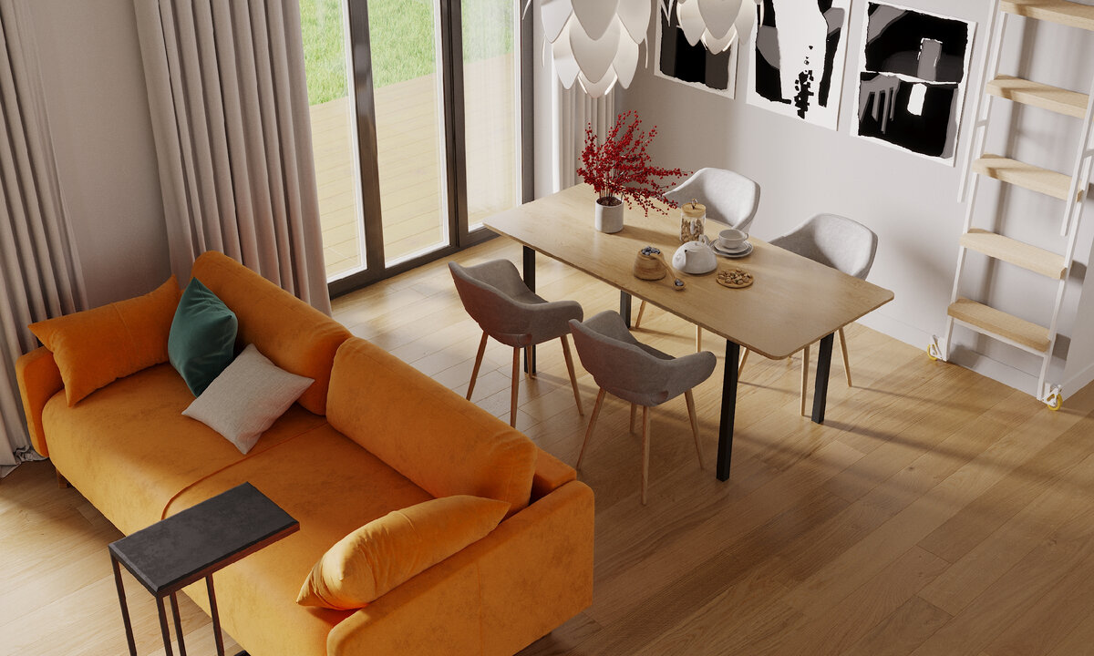 Кухня-гостиная в мастер-проекте Solen.House