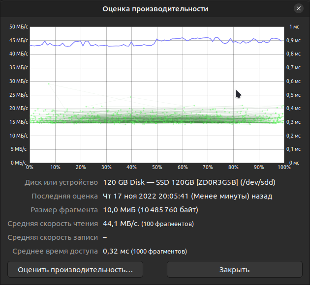 SSD подключен через переходник