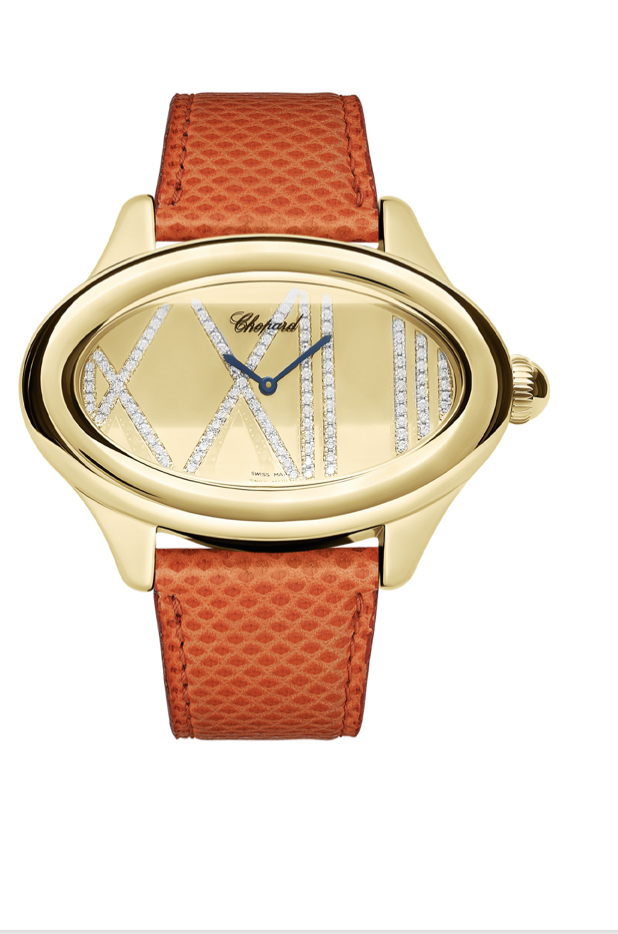 Часы Chopard Specialties в корпусе из желтого золота с бриллиантами на циферблате