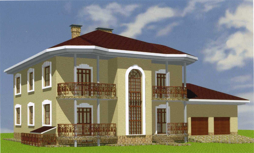 Вид на дом со стороны главного фасада