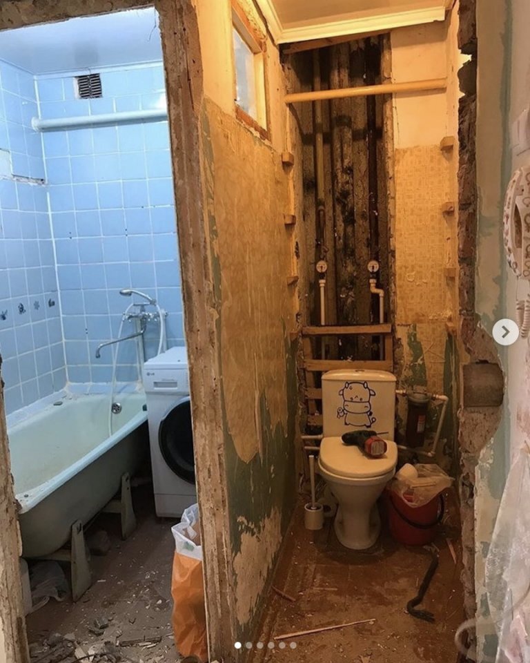 Ремонт ванной комнаты в хрущевке совмещенный (73 фото)