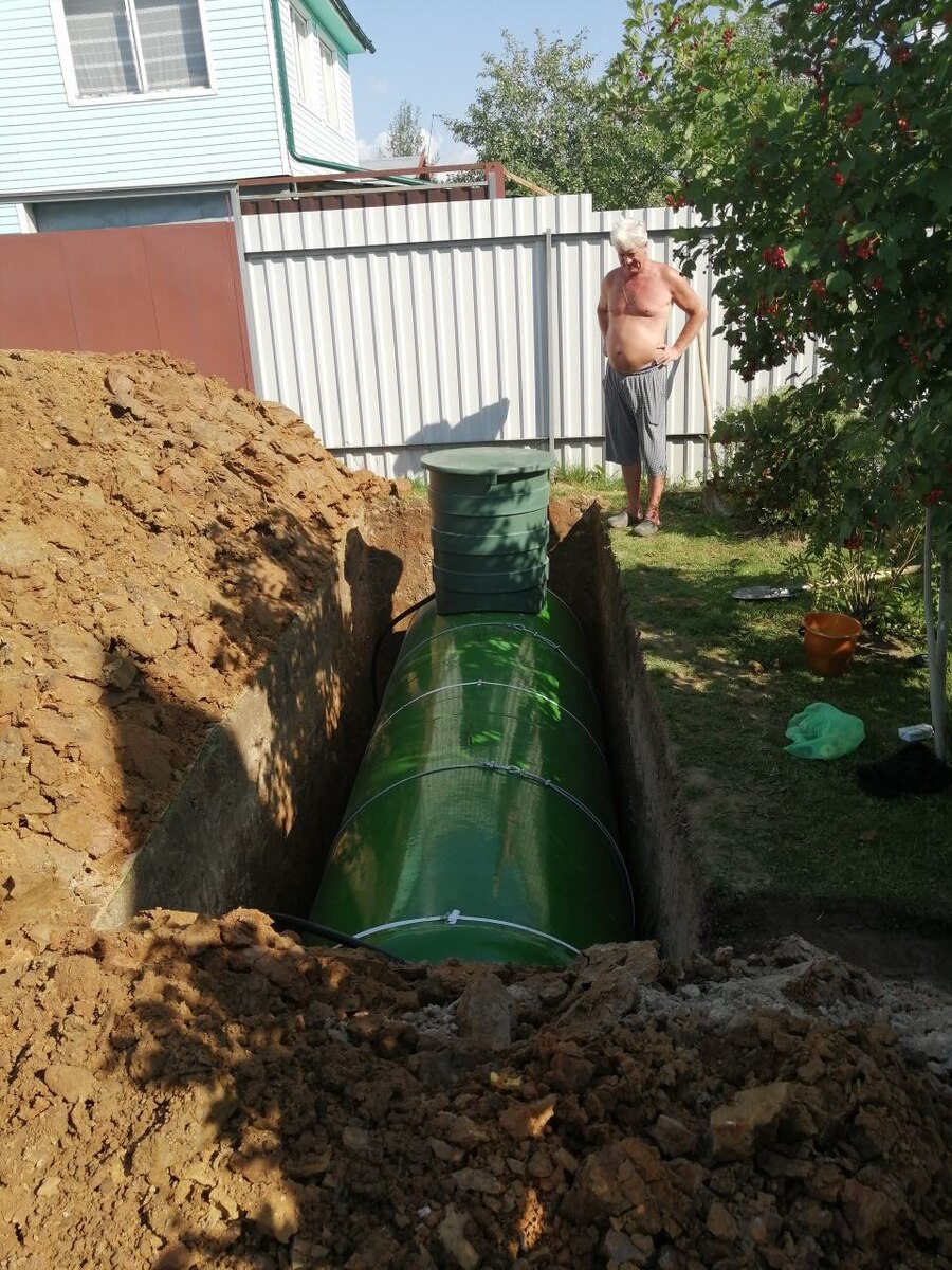 Фото установленного газгольдера для отопления на пропане