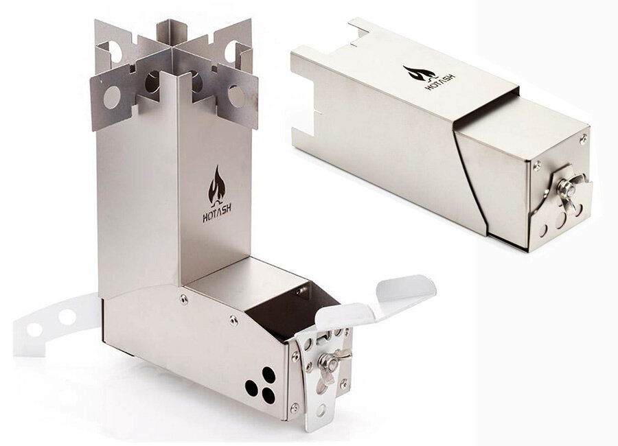 Для транспортировки, например, в рюкзаке, сборная походная мини печка Hot Ash Mini имеет достаточно компактные размеры: 18 х 6 х 6 см.