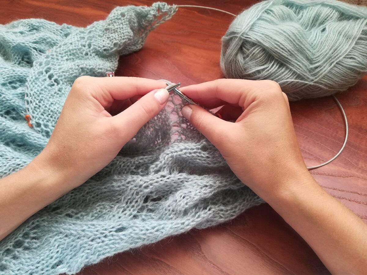 А нет, все-таки фотка с вязанием будет :)