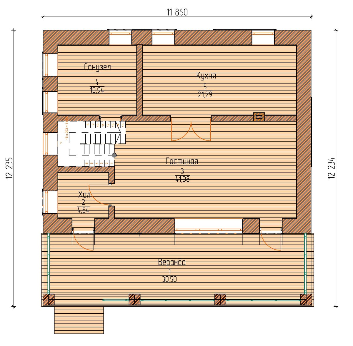 Как из бани сделать двухэтажный дом 12 х12 м. Эскизный проект ??