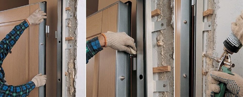 Как установить входную металлическую дверь своими руками?