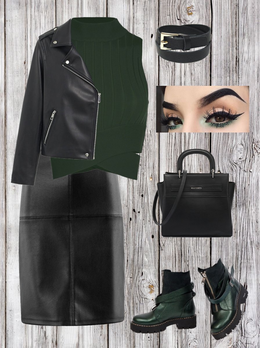 Образ "Green  night". Фото автора