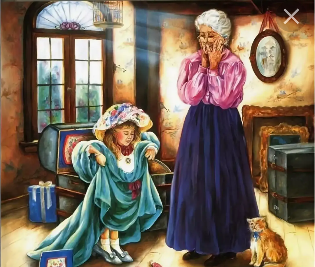 Бабушкин внучок цветаева. Бабушка живопись. Бабушка и внучка картина. Бабушка с внуками живопись. Бабушка и внук живопись.