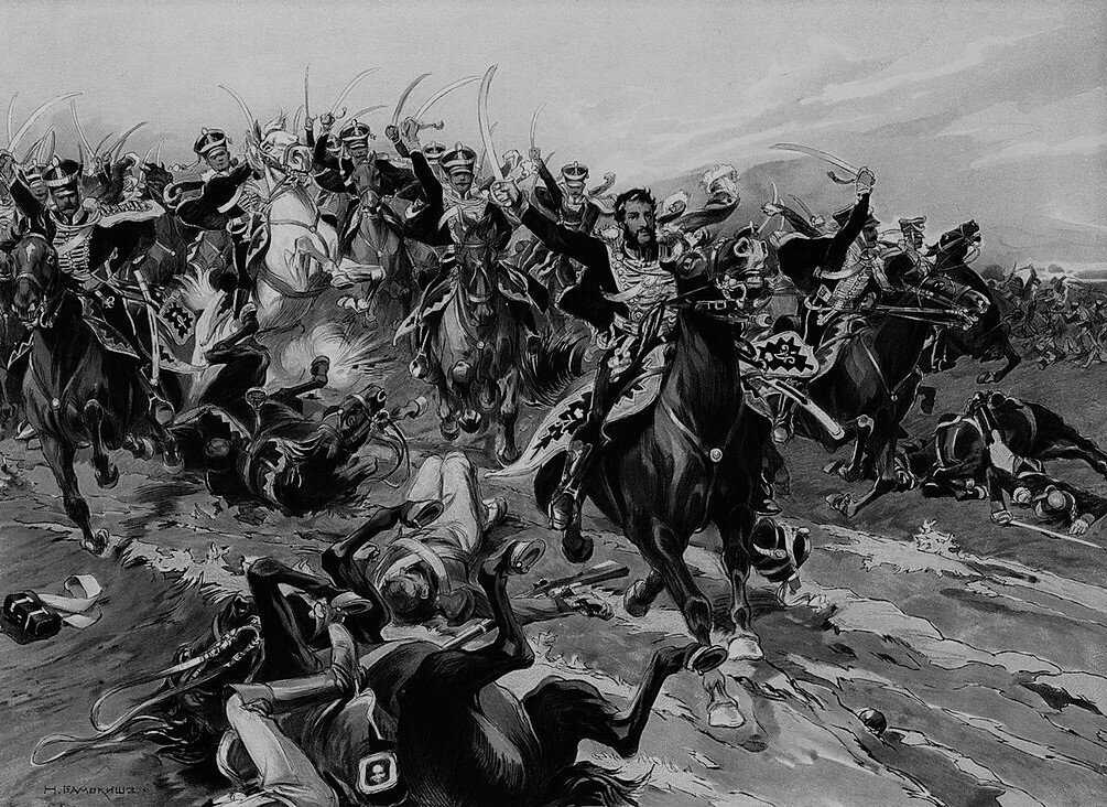 Атака у Клястиц 20 июля 1812 года (Н. Самокиш).