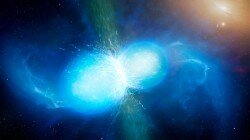 Великобританские исследователи создали свежую модель изучения нейтронных гравит-ых волн, из-за которой можно более подробно изучить структуру u состав двойной нейтронной звезды. Как отмечают ученые, когда такие звёзды образуют двойную систему, от них исходят гравит-ые волны на определённой частоте, несущие сведения o их спецификах. Модель, разработанная группой учёных, в первый раз дает возможность определять частоту колебаний гравитационно-волнового сигнала двойных двойной нейтронной звезды. На взгляд астрофизиков, с открытием новых детекторов волн эта модель м. б. применена для дальнейшего изучения u классификации таких косм-их тел.