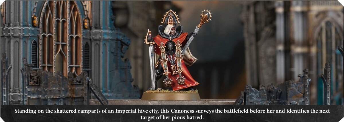 Миниатюра Канониссы из батл-бокса Адепта Сороритас 2019 года