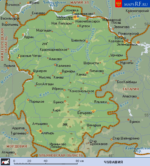 чувашия со спутника