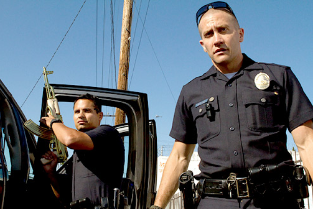 End of Watch (2012) Michael Peña and Jake Gyllenhaal Photo by: Scott Garfield Open Road Films