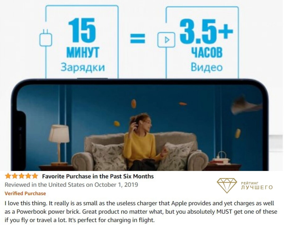 Высокая мощность Anker PowerPort III Nano для быстрой зарядки