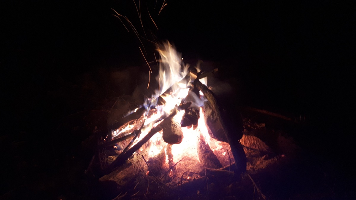 С костром сразу стало уютнее 