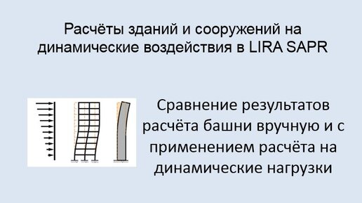 Расчёт на динамические воздействия в Lira Sapr Урок 7 Сравнение расчётов вручную и в программе