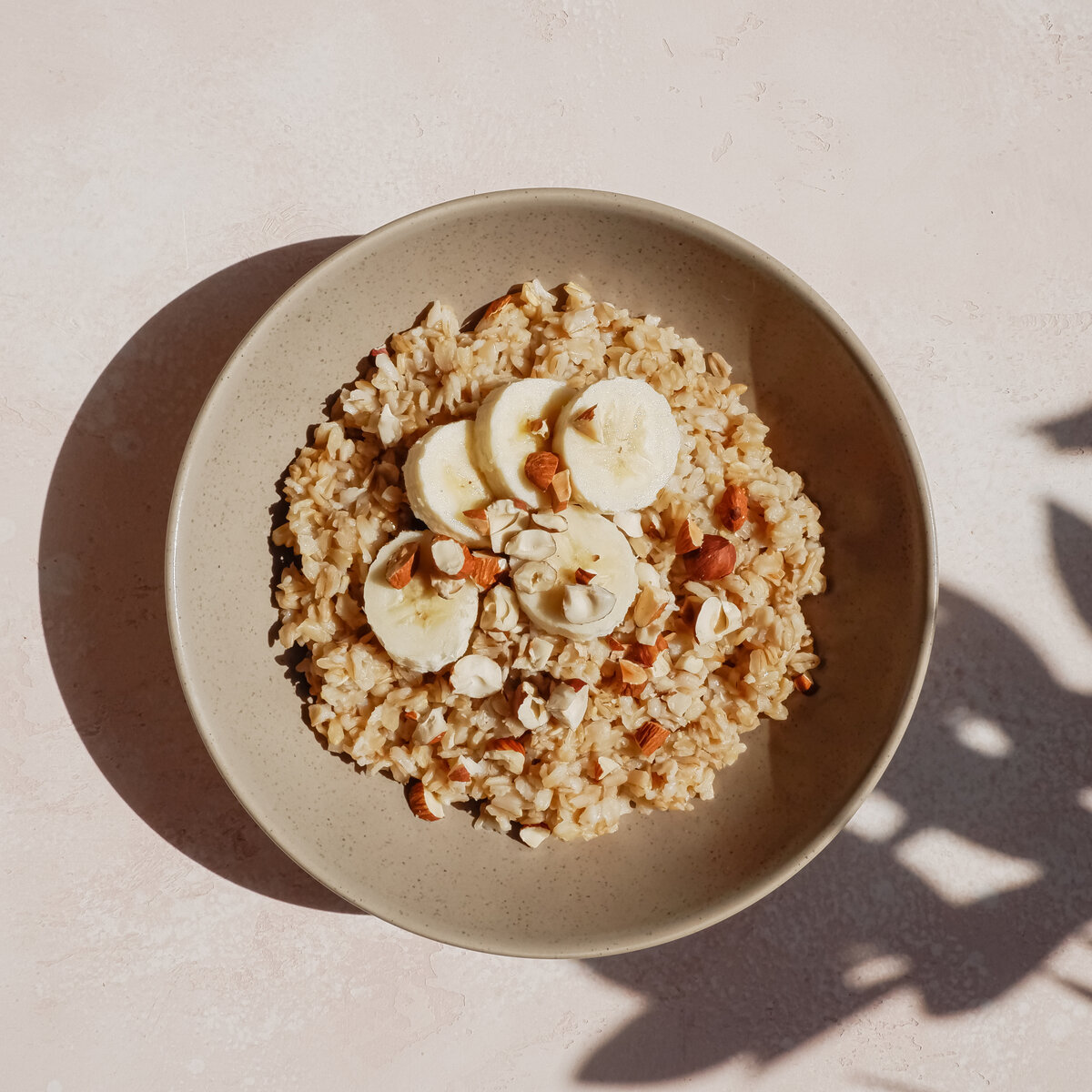 Овсянка + банан + орешки