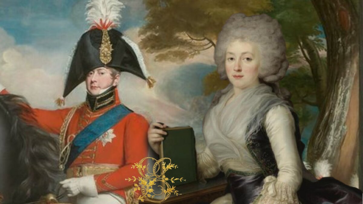 Принц Уэльский, будущий король Георг IV, Ольга Александровна Жеребцова. Фотоколлаж выполнен автором.