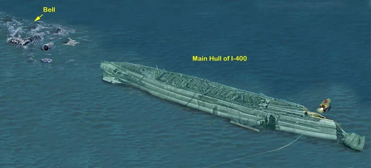Крушение лодки I-400.
