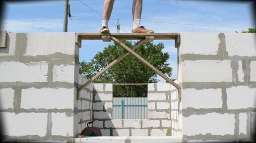 Оконные и дверные перемычки, подготовка. Дом для своей семьи. серия 14