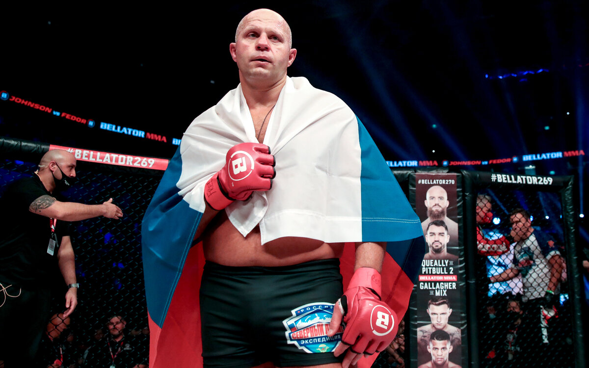 Федор Емельяненко после победы над Тимоти Джонсоном