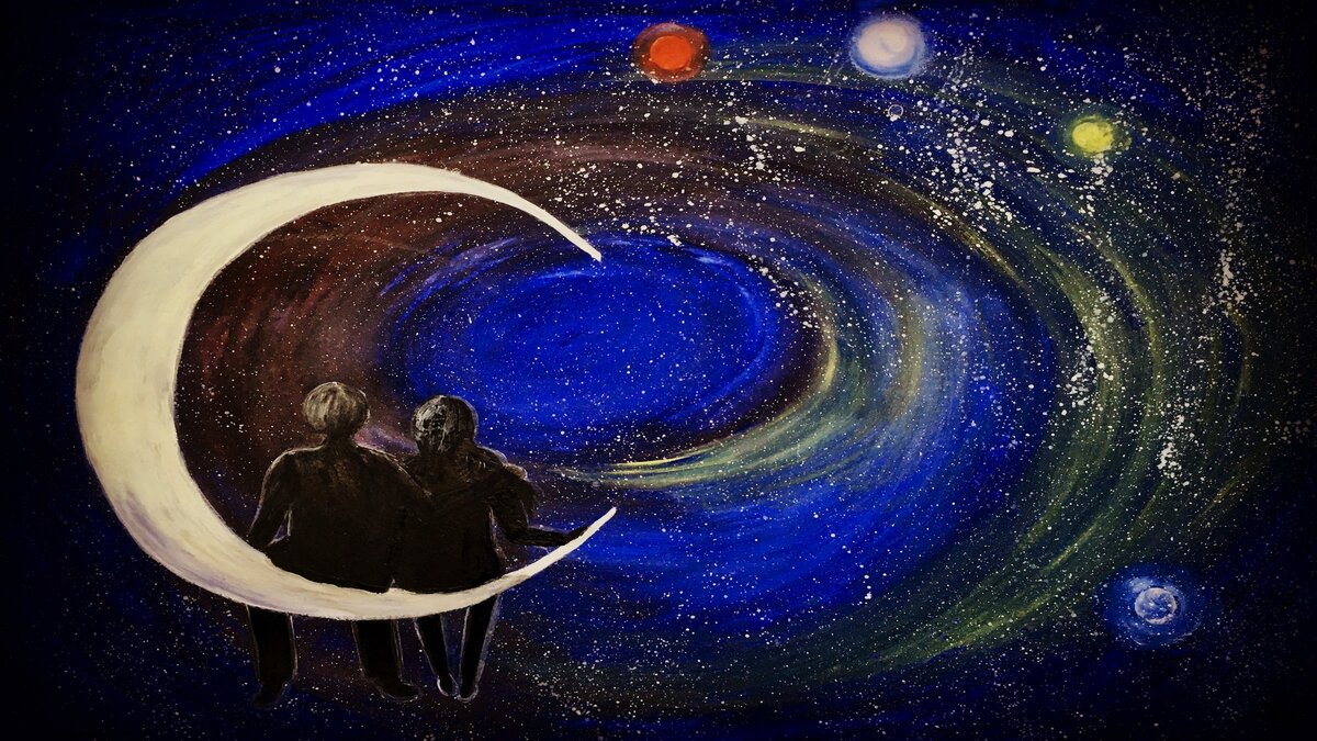 Интуитивное рисование. Автор — Ирина Ковалькова. Лист А3, гуашь. Публикация на моей страничке @kovalkova_pro  https://www.instagram.com/p/CXgduOaIHVr/