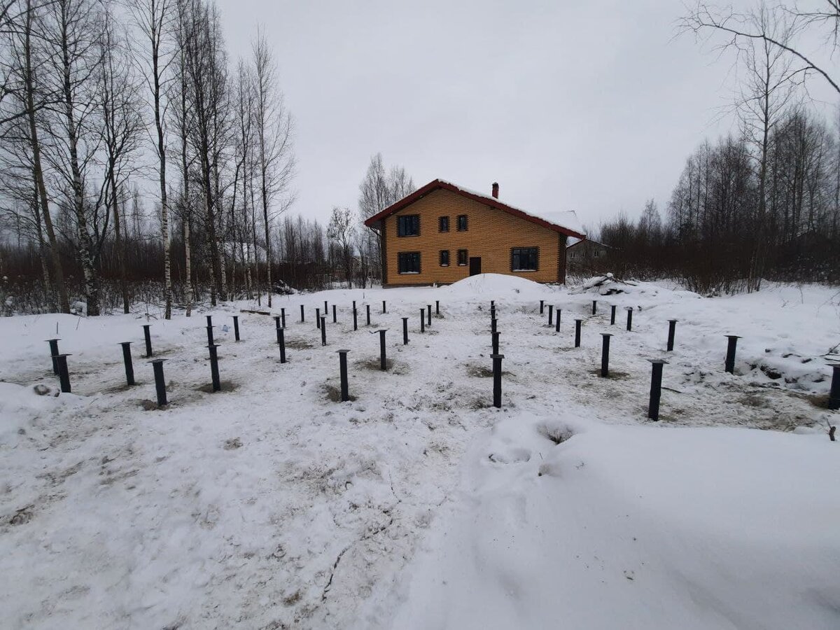 Фундамент на винтовых сваях