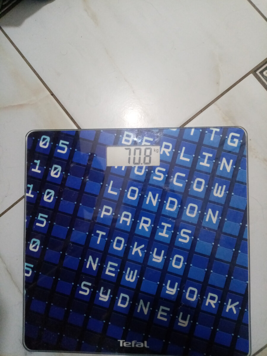 Мой вес в понедельник