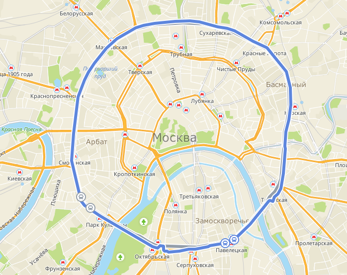 Карта маршруток в москве