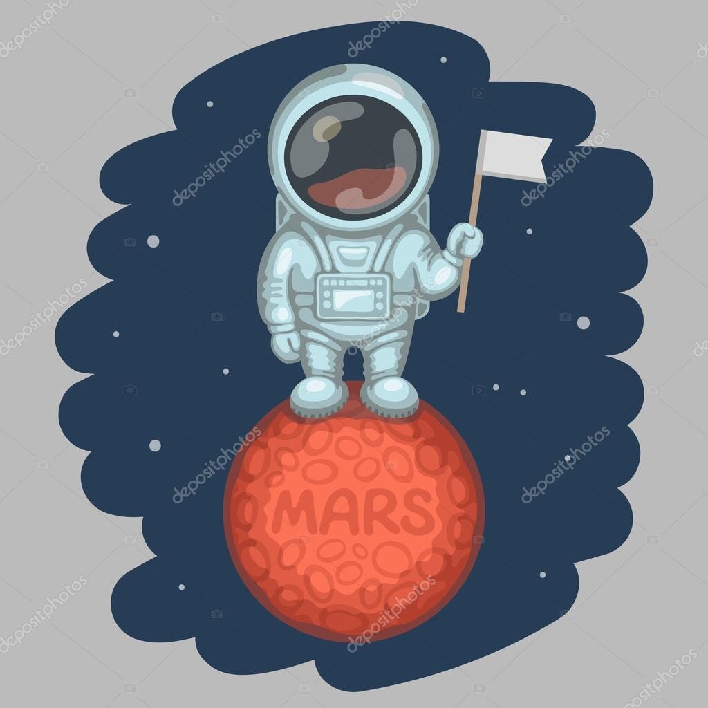 Космонавт держит землю