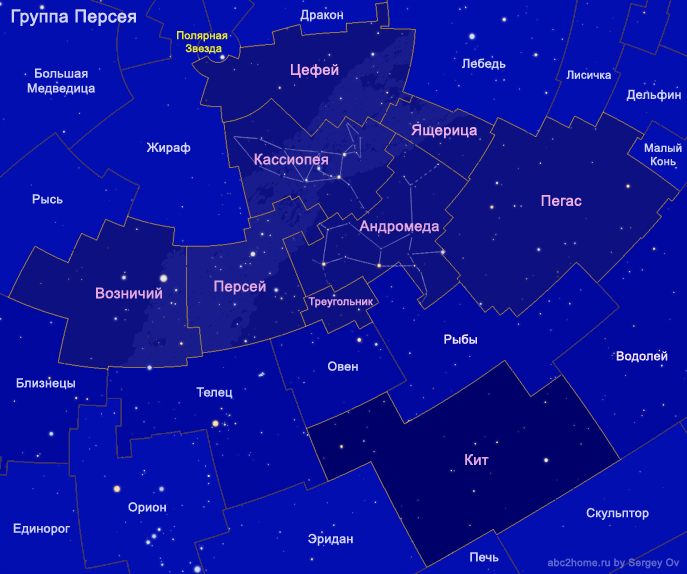 Где находится созвездие персея
