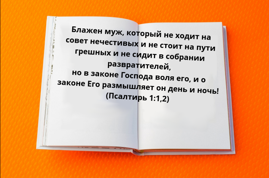 Эти слова из Псалма 1:1,2 известны многим. Они стали девизом Божьих мужей