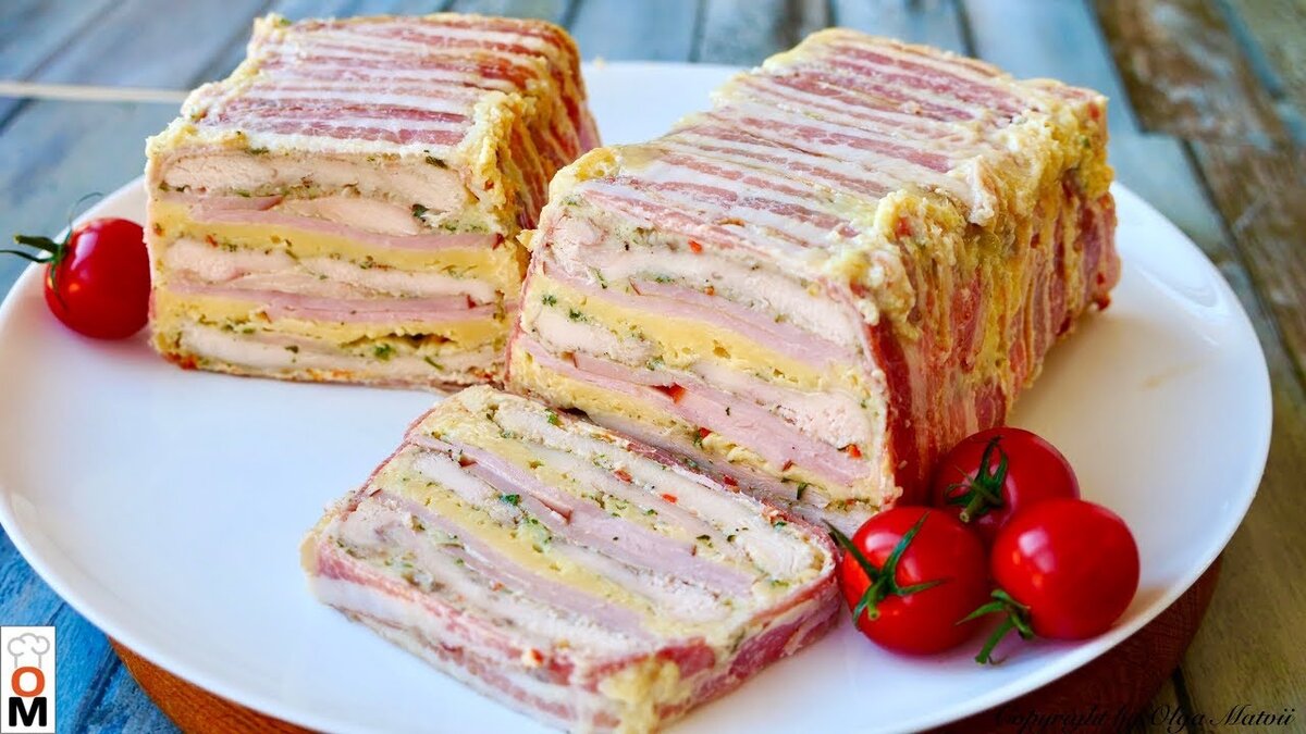 Интересная закуска на Новый год. Мясной хлеб