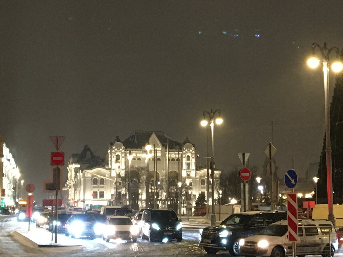 Декабрьская пробочная разминка. Первый снегопад, 9 баллов. Фото: Едем по Москве