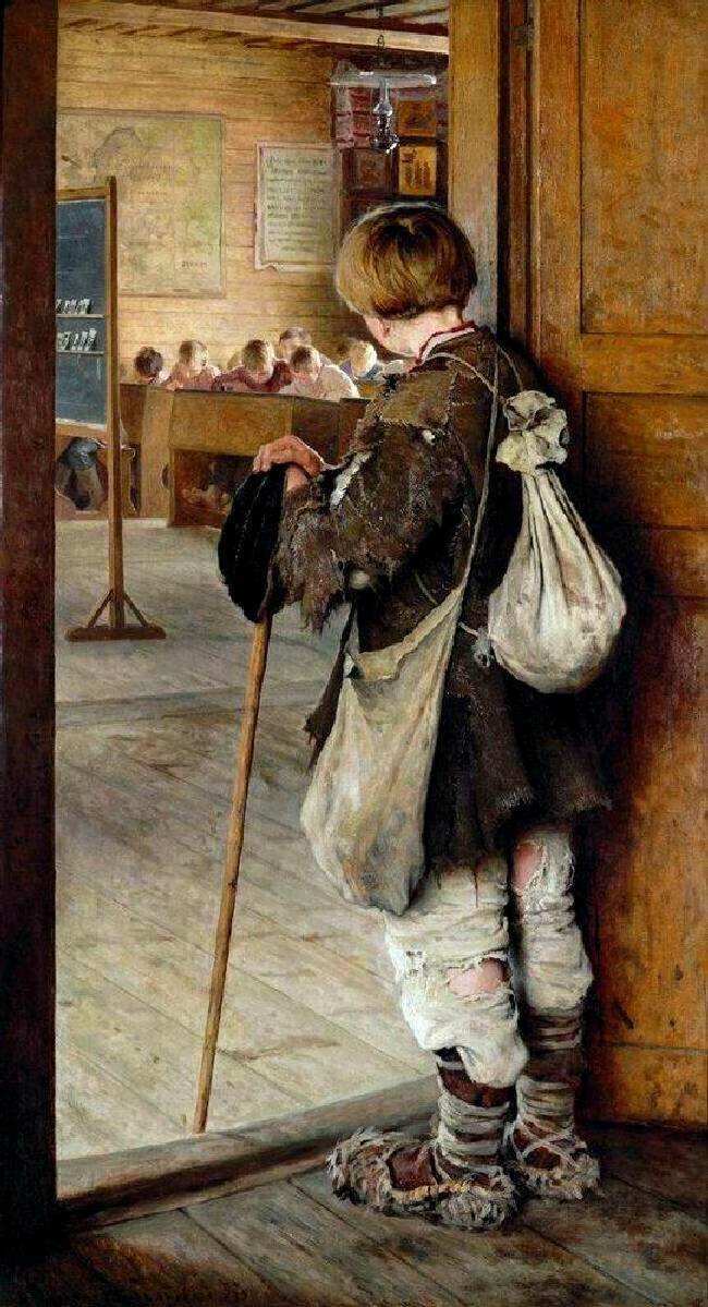 Богданов-Бельский у дверей школы 1899 год с просторов инета 
