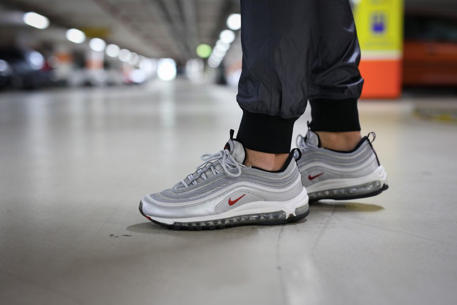 Air max 97 silver on feet best sale