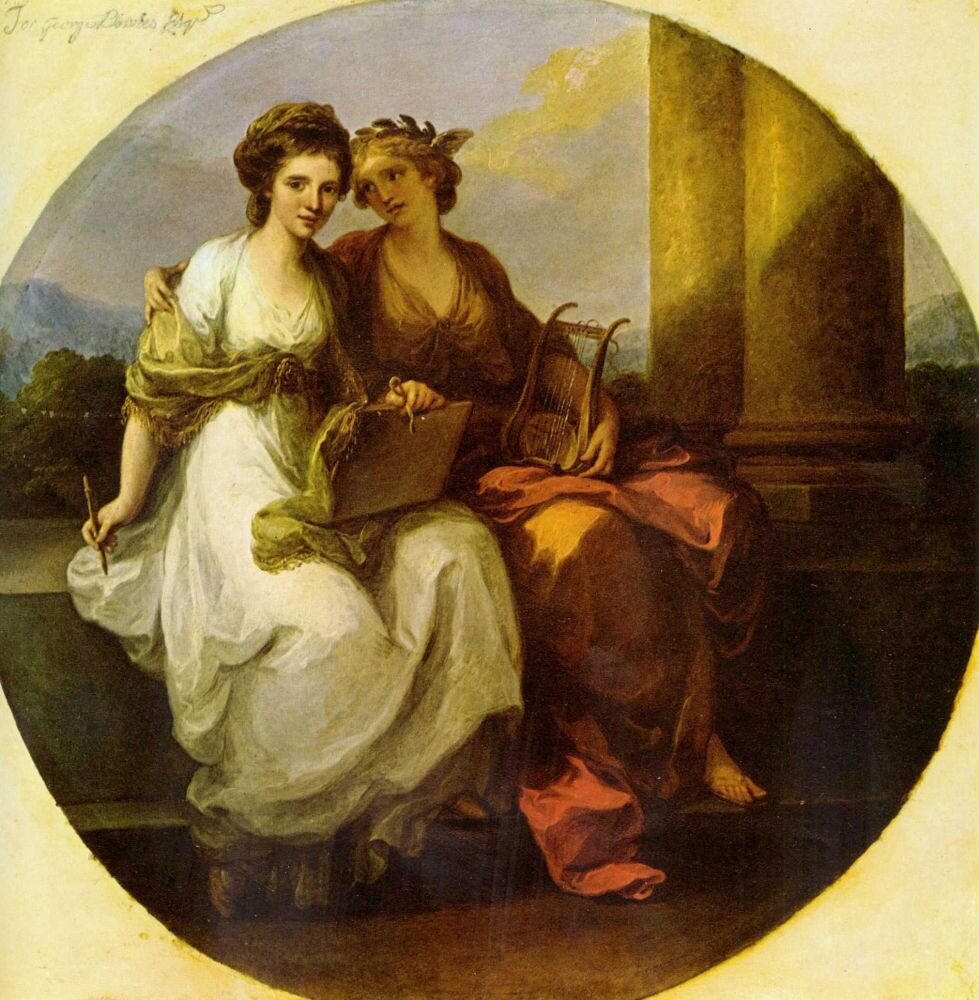 Кауфман Ангелика Мария "Поэзия обнимает живопись". 1782 г.