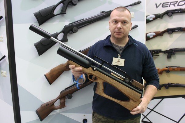 PCP Егерь с передним взводом Jager SP BullPup (6.35 мм, дерево, 550 мм) полигонал