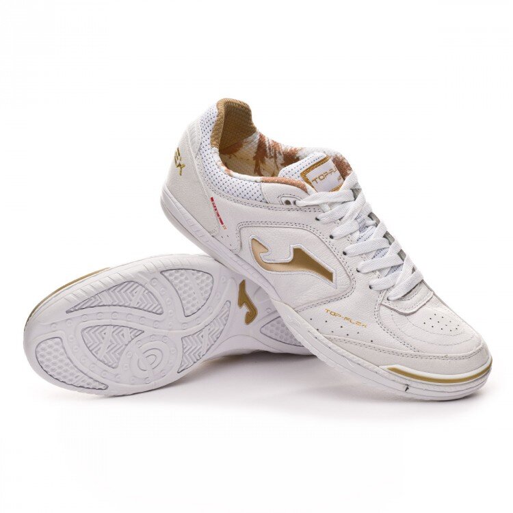 КРОССОВКИ ДЛЯ ФУТЗАЛА TOP FLEX 902 БЕЛО-ЗОЛОТИСТЫЕ TOPS.902.IN