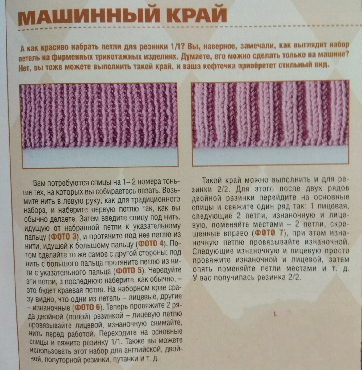 Английская резинка спицами схема вязания