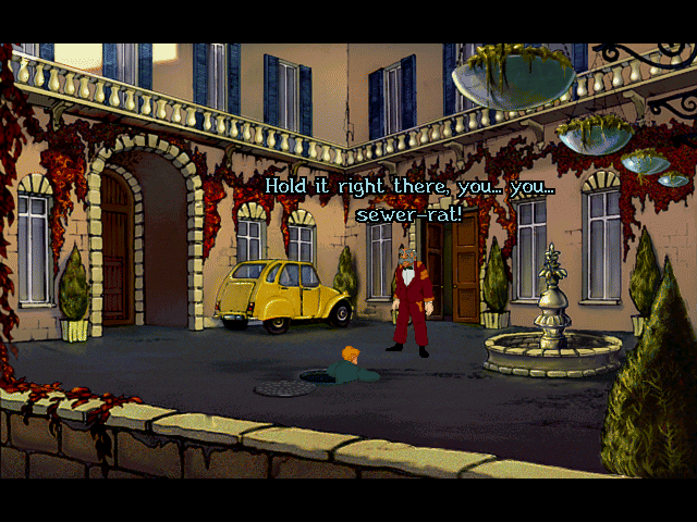 1996. Broken Sword. Обратите внимание на проработку декораций и то, как на их фоне выглядят персонажи.