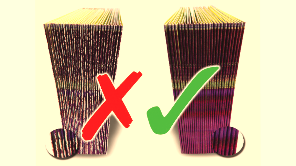 Буклет с биговкой и без