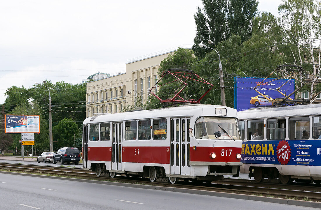 Фото собственного авторства. Трамвай Tatra T3SUна проспекте Ленина.