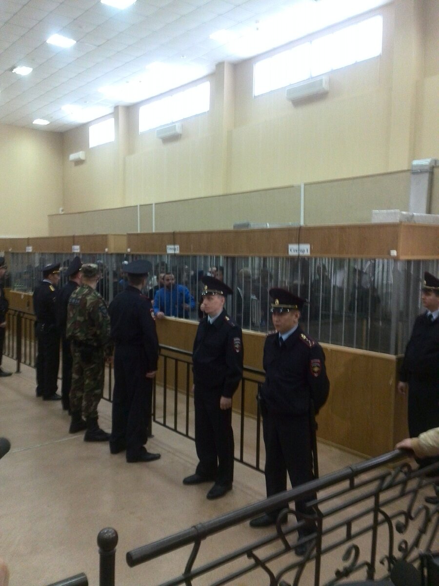Верховный Суд Кабардино-Балкарии, процесс над нападавшими на Нальчик. Декабрь 2014 года. Фото с сайта voronka-vremeni.memohrc.org