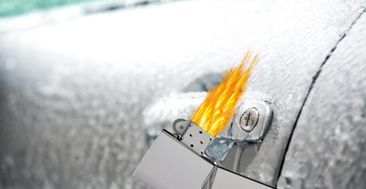 Способы открыть обледеневший замок в авто