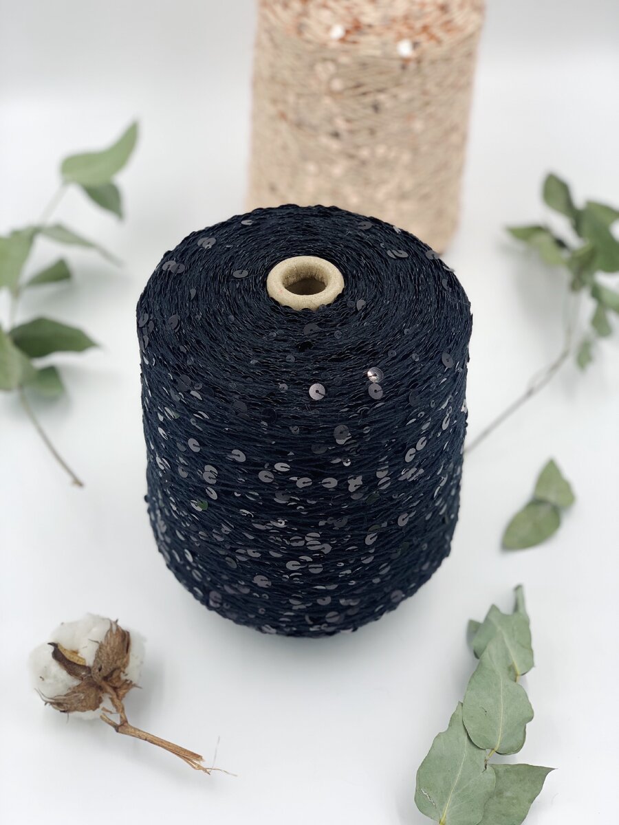 Lustrosa пряжа. микропайетки пряжа. черные пайетки пряжа. нитки с пайетками. пряжа с пайетками синяя.