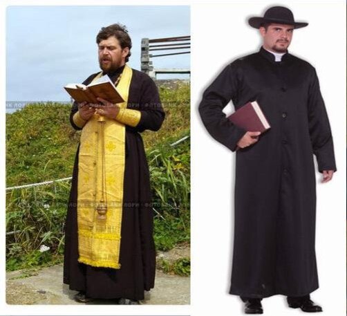 Православный и католический священники. Из открытых источников Яндекса.