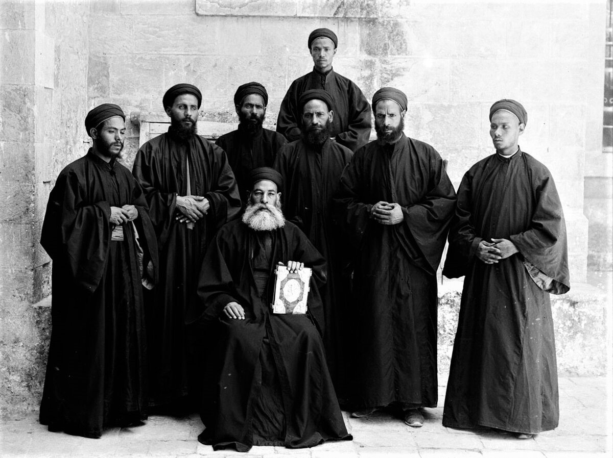 Коптские монахи век назад.