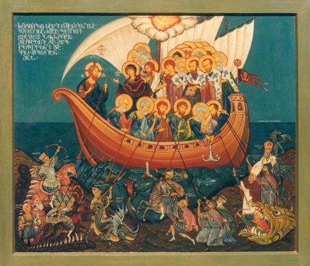 Икона "Образ Церкви Христовой", Грузия, Петропавловский кладбищенский храм, время написания- 90-ые, автор- иконописец Ираклий Цинцадзе